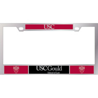 USC Trojans Chrome Shield Gould School of Law License Plate Frame